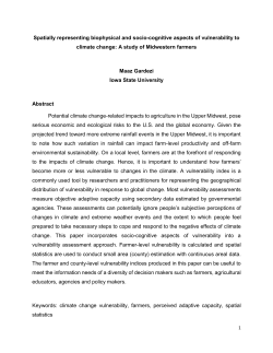 Spatially representing biophysical and socio