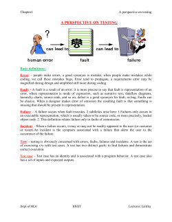Chapter1 A perspective on testing