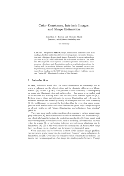 Color Constancy, Intrinsic Images, and Shape Estimation