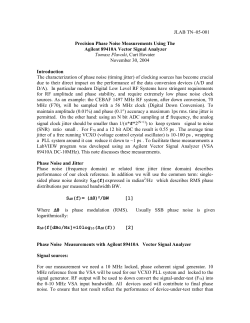 Precision Phase Noise Measurement with Vector Signal Analyzer