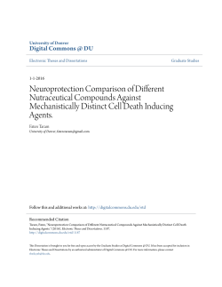 Neuroprotection Comparison of Different Nutraceutical Compounds