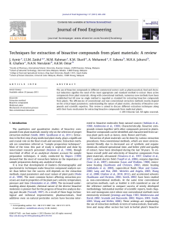 Techniques for extraction of bioactive compounds from plant