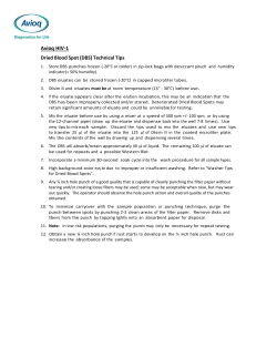 Avioq HIV-1 Dried Blood Spot (DBS) Technical Tips