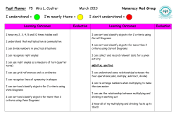 Pupil Planner P5 Mrs L. Coulter March 2013 Numeracy Red Group I