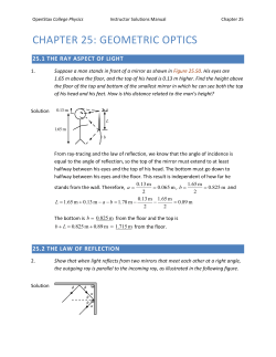 25.1 the ray aspect of light - Suffolk County Community College
