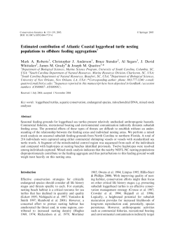 Estimated contribution of Atlantic Coastal loggerhead turtle nesting