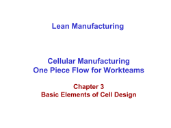 Introduction to Cellular Manufacturing