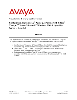 Configuring Avaya one-X&reg; Agent 2.5 Patch 2