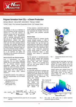 Polymer formation from CO2 &ndash; a Dream Production