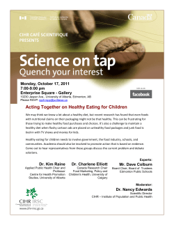 Acting Together on Healthy Eating for Children
