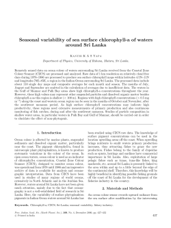 Seasonal variability of sea surface chlorophyll