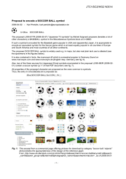 Proposal to encode a SOCCER BALL symbol in Unicode