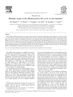 Multiple origin of the dihomoxenous life cycle in sarcosporidiaq