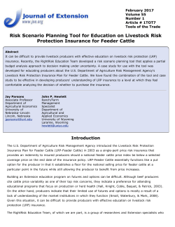 Risk Scenario Planning Tool for Education on Livestock Risk