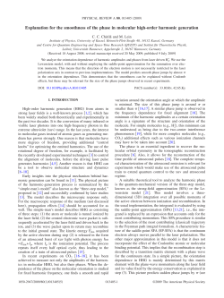 Explanation for the smoothness of the phase in molecular high