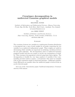 Covariance decomposition in undirected Gaussian