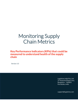 Monitoring Supply Chain Metrics