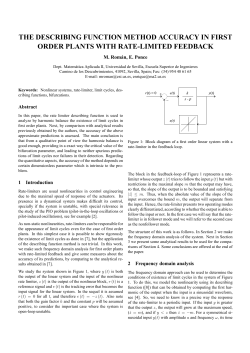 The describing function method accuracy in first order plants with
