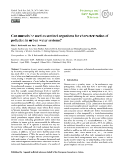 Can mussels be used as sentinel organisms for characterization of