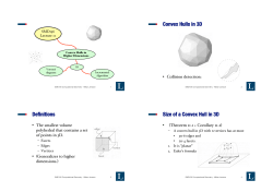 Convex Hulls in 3D Definitions Size of a Convex Hull in 3D