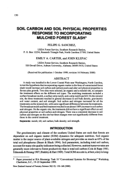 soil carbon and soil physical properties response to