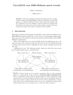 Curve25519: new Diffie-Hellman speed records