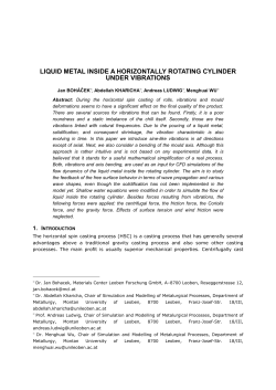 liquid metal inside a horizontally rotating cylinder under vibrations
