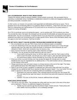 So you`re doing a show at TOJ&hellip;