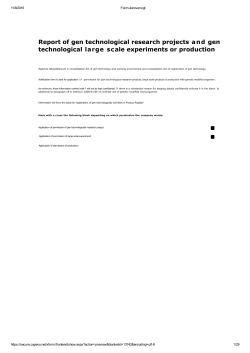 Genetic modified organisms continuing