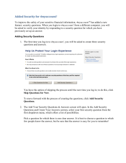 Added Security for 4myaccount!