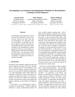 Investigating Loss Functions and Optimization Methods for