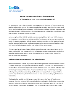 90-Day Status Report Following the Lang Review of the