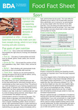 Sport Food Fact Sheet - British Dietetic Association