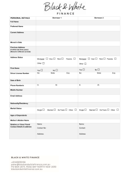 Questionnaire - Black and White Finance