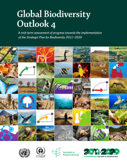 Global Biodiversity Outlook - Convention on Biological Diversity (CBD)