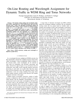 On-Line Routing and Wavelength Assignment for Dynamic Traffic in