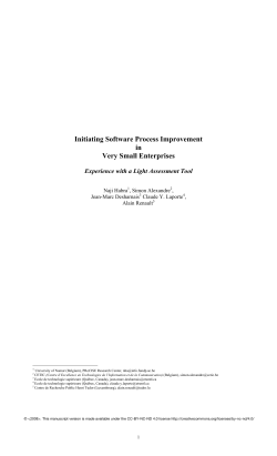 Initiating Software Process Improvement in Very Small