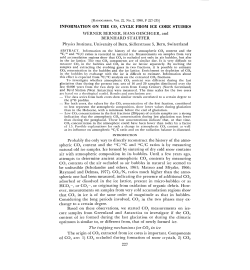 INFORMATION ON THE CO2 CYCLE FROM ICE CORE STUDIES