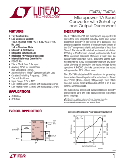 LT3473/LT3473A - Micropower 1A Boost Converter with Schottky