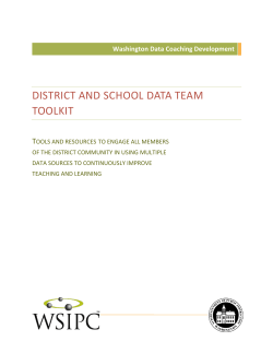 Data Team Toolkit - Office of Superintendent of Public Instruction