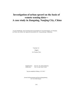 Investigation of urban sprawl on the basis of remote sensing data