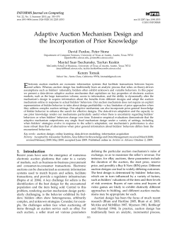 Adaptive Auction Mechanism Design and the Incorporation of Prior