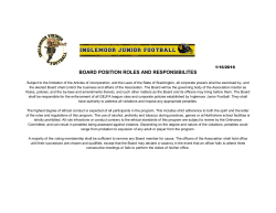 board position roles and responsibilites
