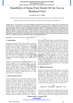 Suitability of Some Fruit Seeds Oil for Use as Biodiesel Fuel