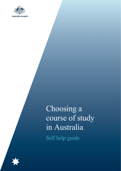 Choosing a course of study in Australia