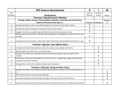 RPS Science Benchmarks R I M I I I I I I I I I I I I I I