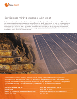 SunEdison mining success with solar