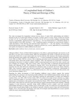 A Longitudinal Study of Children`s Theory of Mind