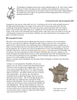 Paleolithic wall art cannot be dissociated from its archaeological