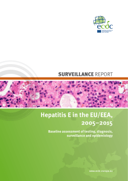 Hepatitis E in the EU/EEA, 2005-2015